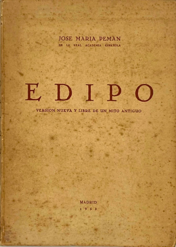 Book cover from EDIPO JOSÉ MARÍA PEMAN