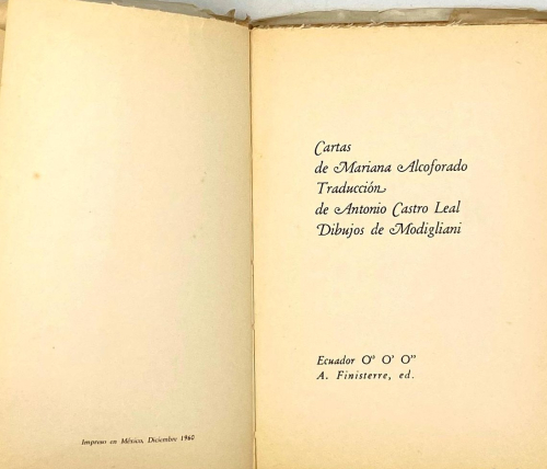 Portada del libro de CARTAS DE AMOR DE LA MONJA PORTUGUESA.