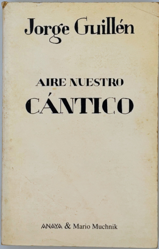 Book cover from Aire Nuestro. Cántico