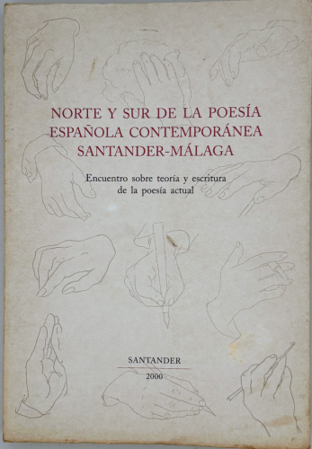 Portada del libro de Norte y Sur de la Poesía española contemporánea Santander-Málaga