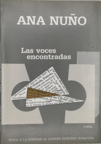 Portada del libro de LAS VOCES ENCONTRADAS. ANA NUÑO.