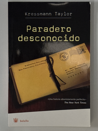 Portada del libro de Paradero desconocido