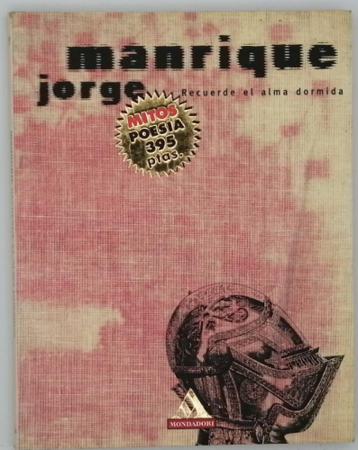 Portada del libro de JORGE MANRIQUE. MITOS POESÍA
