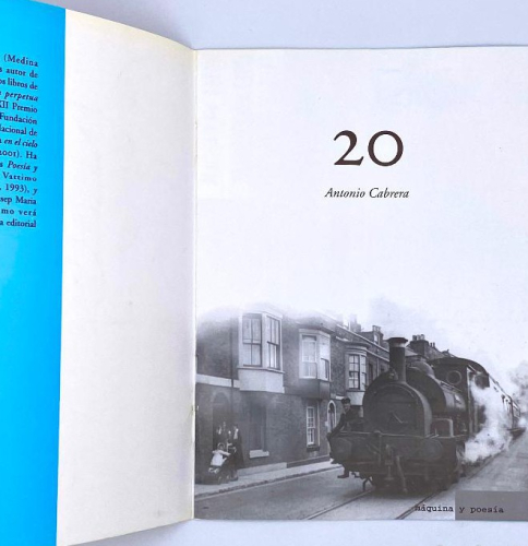 Portada del libro de ANTONIO CABRERA 20 MÁQUINA Y POESÍA
