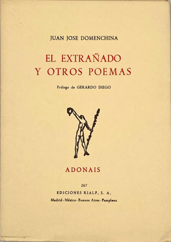 Portada del libro de EL EXTRAÑADO Y OTROS POEMAS. JUAN JOSÉ DOMENCHINA.