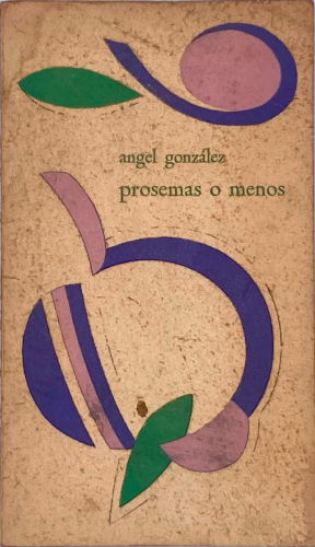 Portada del libro de PROSEMAS O MENOS. ANGEL GONZÁLEZ.