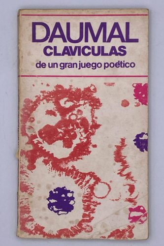 Portada del libro de René Daumal - Clavículas de un gran juego poético