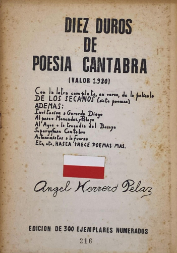 Portada del libro de Angel Herrero Pelaz - Diez duros de poesía cántabra