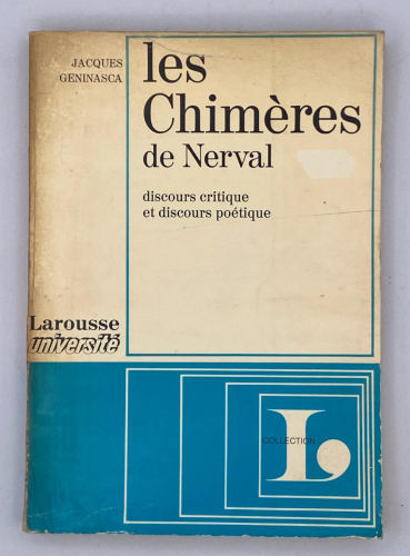 Portada del libro de Jacques Geninasca - Les Chimères de Nerval