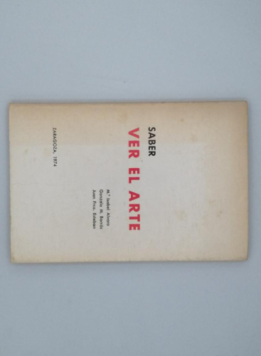 Portada del libro de SABER VER EL ARTE.