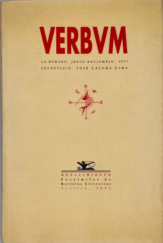 Portada del libro de VERBUM. La Habana. Junio - noviembre 1937