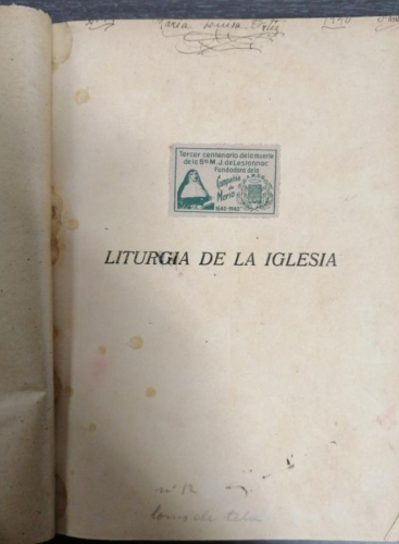 Portada del libro de LITURGIA DE LA IGLESIA