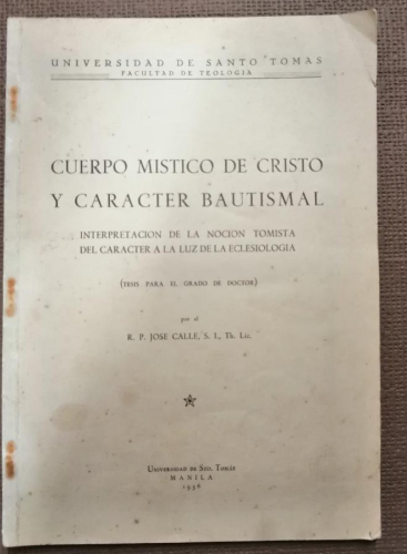 Portada del libro de CUERPO MÍSTICO DE CRISTO Y CARACTER BAUTISMAL.