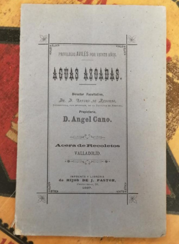 Portada del libro de AGUAS AZOADAS.
