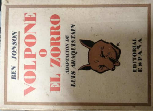 Portada del libro de VOLPONE O EL ZORRO