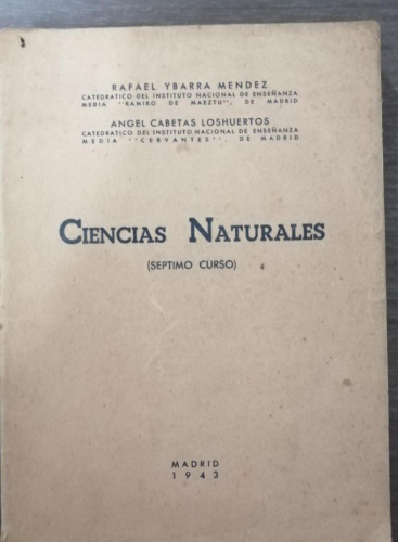 Portada del libro de CIENCIAS NATURALES SÉPTIMO CURSO. RAFAEL YBARRA MÉNDEZ Y ANGEL CABETAS LOSHUERTOS