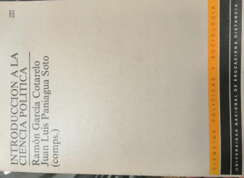 Portada del libro de INTRODUCCIÓN A LA CIENCIA POLÍTICA. RAMÓN GARCÍA COTARELO