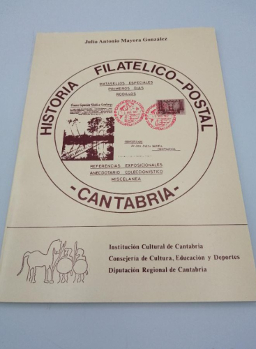 Portada del libro de HISTORIA FILATÉLICO-POSTAL CANTABRIA.