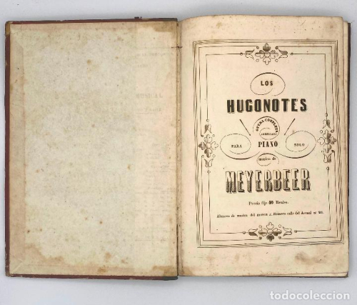 Book cover from LOS HUGONOTES MEYERBEER