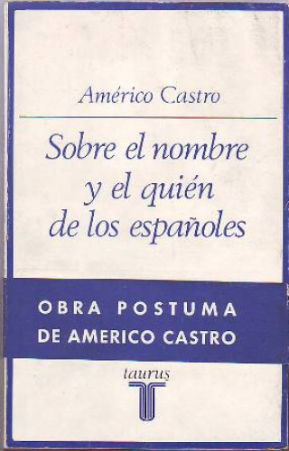 Portada del libro de Sobre el nombre y el quién de los españoles