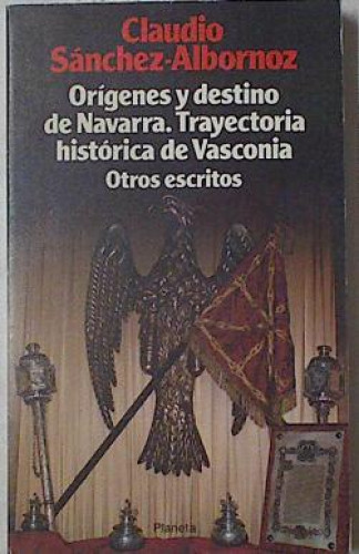 Portada del libro de Orígenes y destino de Navarra. Trayectoria histórica de Vasconia