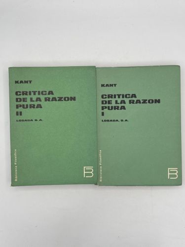 Portada del libro de Crítica de la razón pura I y II