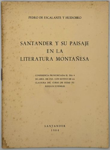 Portada del libro de Santander y su paisaje en la literatura montañesa