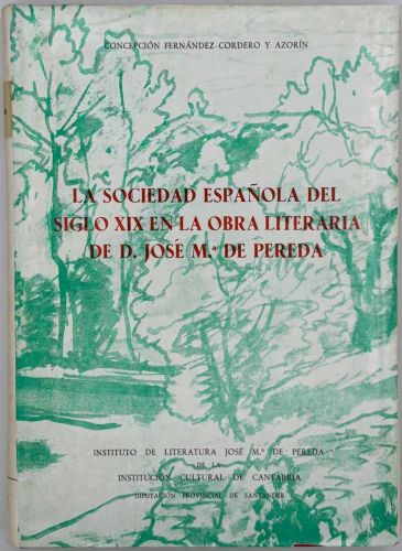 Portada del libro de La Sociedad española del siglo XIX en la obra literaria de D. José María de Pereda