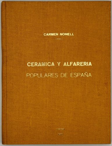 Portada del libro de Cerámica y alfarería populares de España