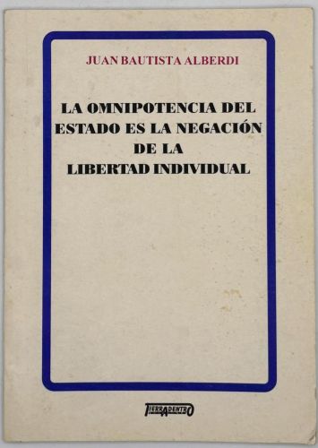 Portada del libro de La omnipotencia del Estado es la negación de la libertad individual (1880)
