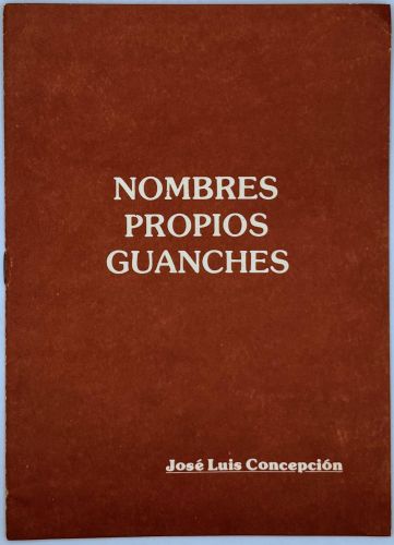 Portada del libro de Nombres propios guanches