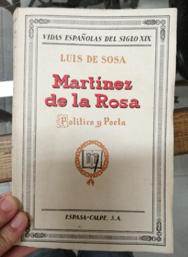 Portada del libro de MARTINEZ DE LA ROSA. LUIS DE SOSA