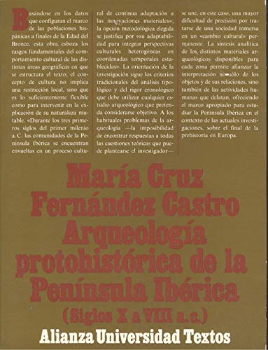 Book cover from Arqueología protohistórica de la Península Ibérica