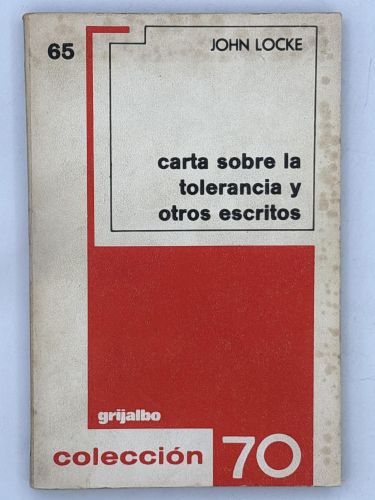 Portada del libro de Carta sobre la tolerancia y otros escritos