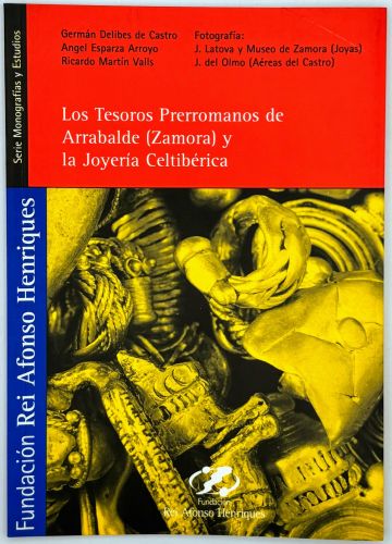 Book cover from Los tesoros prerromanos de Arrabalde (Zamora) y la joyería celtibérica.