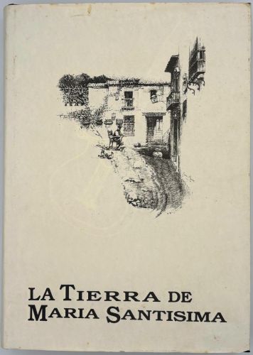 Portada del libro de La tierra de María Santísima. Colección de cuadros andaluces por Benito Mas y Prat. Ilustraciones de...