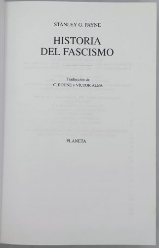 Portada del libro de Historia del fascismo