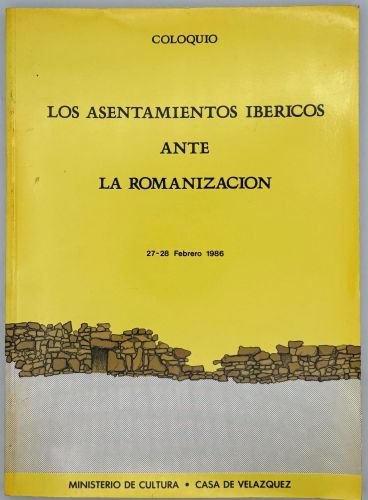 Portada del libro de Los asentamientos ibéricos ante la romanización
