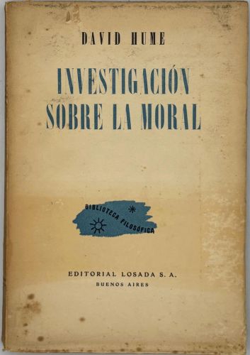 Portada del libro de Investigación sobre la moral