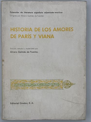 Portada del libro de HISTORIA DE LOS AMORES DE PARÍS Y VIANA