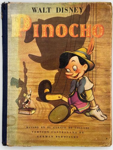 Book cover from Pinocho. Walt Disney