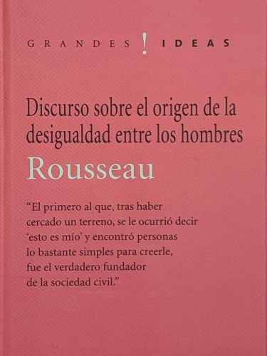 Portada del libro de Discurso sobre el orígen y el fundamento de la desigualdad entre los hombres