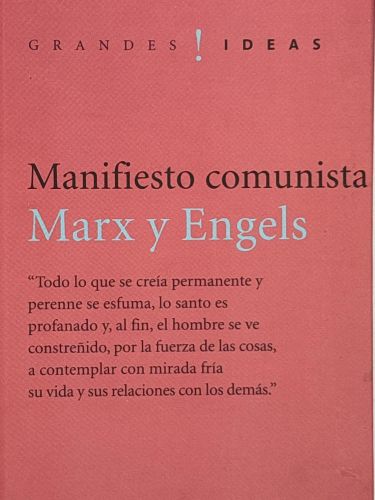 Portada del libro de Manifiesto comunista