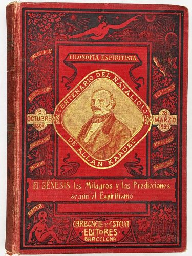 Portada del libro de El Génesis. Los milagros y las predicciones según el espiritismo por Allan Kardec