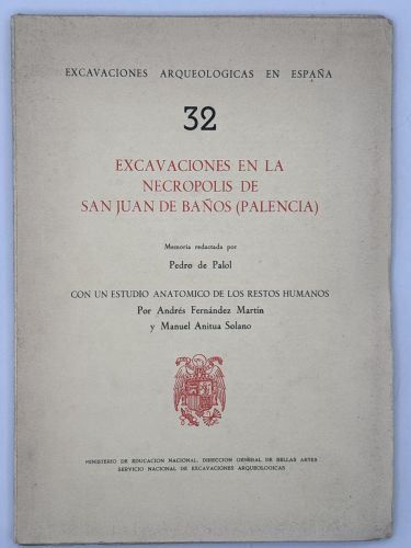 Portada del libro de Excavaciones en la necrópolis de San Juan de Baños (Palencia)