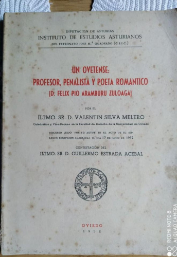 Portada del libro de UN OVETENSE: PROFESOR, PENALISTA Y POETA ROMÁNTICO (D