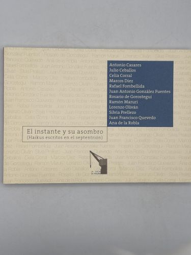 Portada del libro de El instante y su asombro. haikus escritos en el septentrión