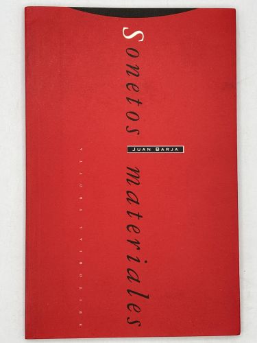 Portada del libro de SONETOS MATERIALES.(LA DICHA DE ENMUDECER) 