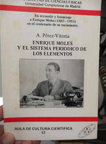 Portada del libro de ENRIQUE MOLES Y EL SISTEMA PERIODICO DE LOS ELEMENTOS
