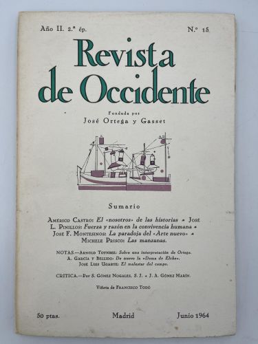 Book cover from Revista de Occidente nº 15